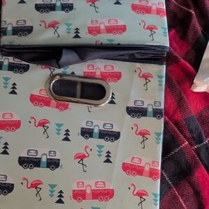 Flamingo and Camper Print Storage Box